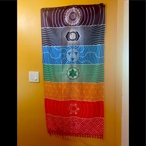 A bright colourful chakra tapestry. A nice bright decorative chakra tapestry:D